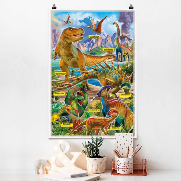 quadri con animali La specie dei dinosauri