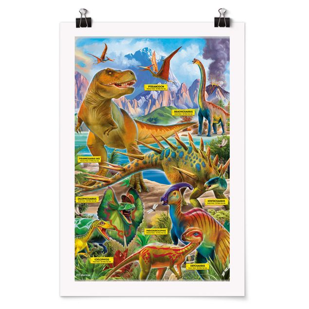 Poster - Specie di dinosauri