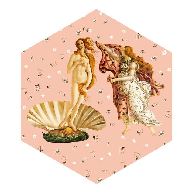 Carta da parati - La Venere di Botticelli su rosa