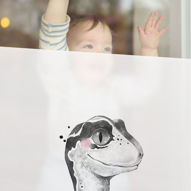 Decorazione per finestre - Disegno di dinosauro - Raptor