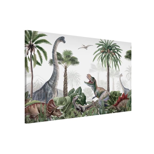 quadri con animali Dinosauri giganti nella giungla
