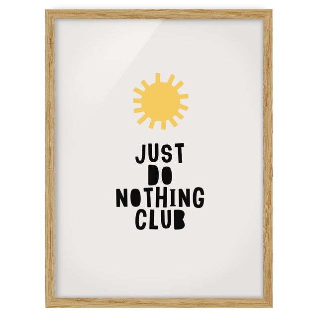 Poster con cornice - Do Nothing Club giallo