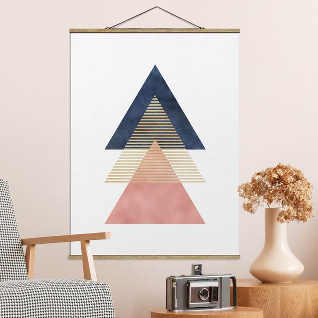 quadro astratto moderno Tre triangoli