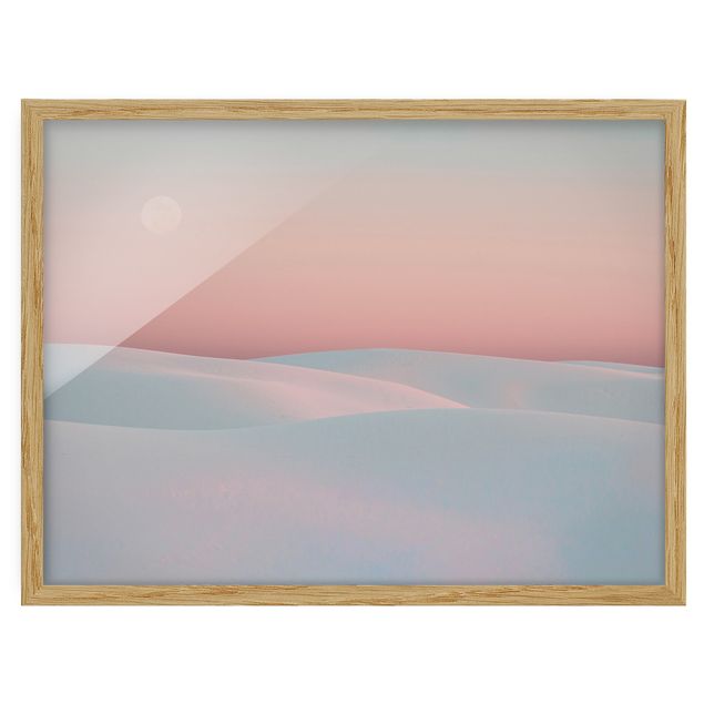 Poster con cornice - Dune al chiaro di luna