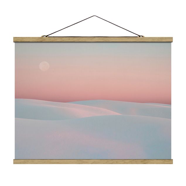 Foto su tessuto da parete con bastone - Dune al chiaro di luna - Orizzontale 4:3