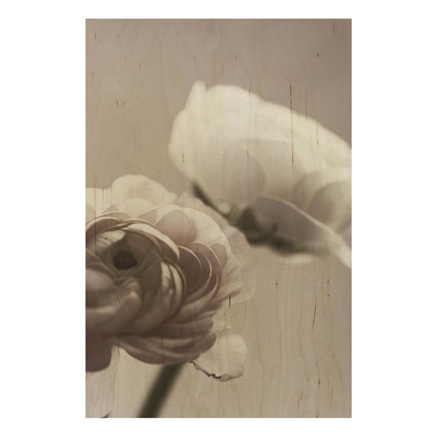 Stampa su legno - Focus su fioritura scura