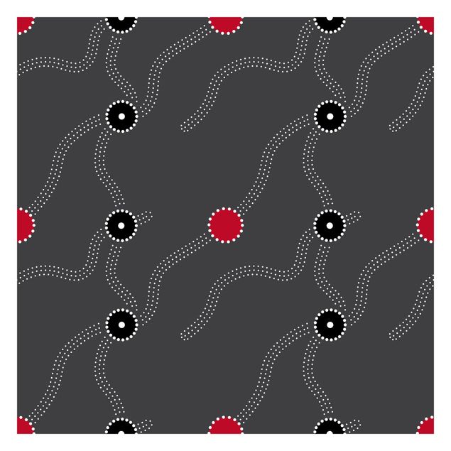 Carta da parati - Dark Aboriginal design pattern