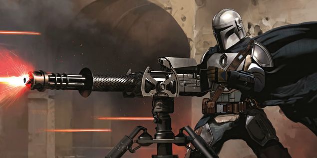 Carta da parati gaming Star Wars The Mandalorian Blaster