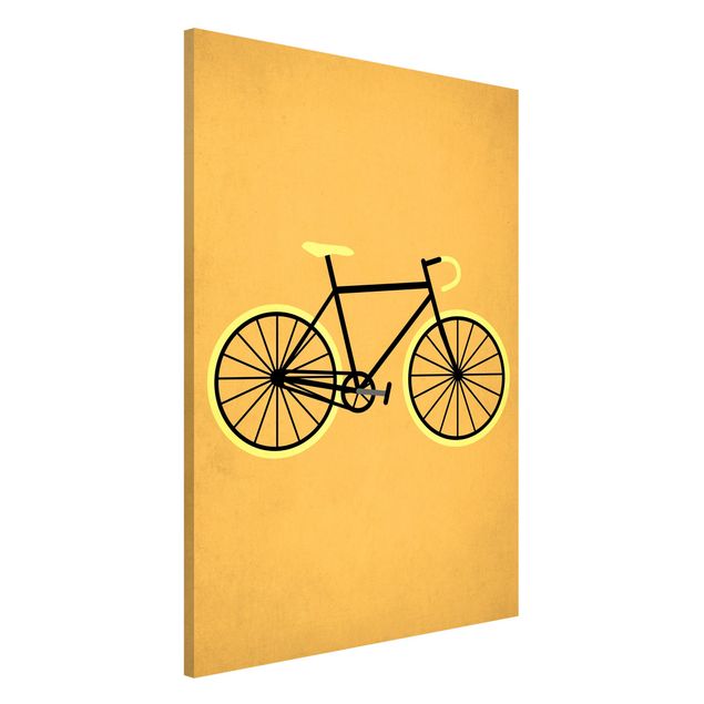 Lavagna magnetica per ufficio Bicicletta in giallo