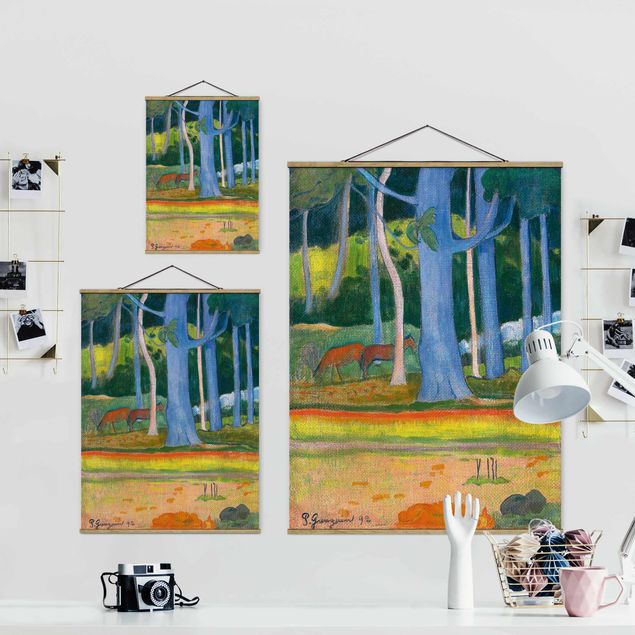 Foto su tessuto da parete con bastone - Paul Gauguin - Paesaggio Foresta - Verticale 4:3