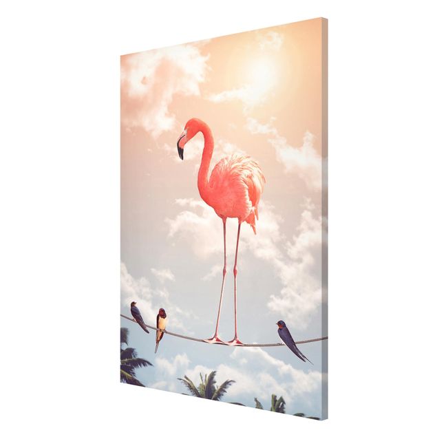 Lavagna magnetica - Cielo Con Flamingo - Formato verticale 2:3