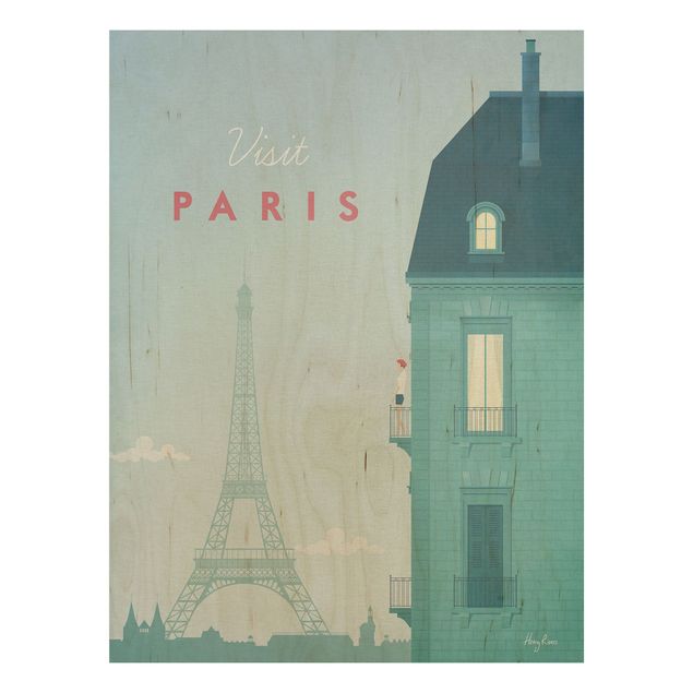 Stampa su legno - Poster Viaggio - Parigi - Verticale 4:3