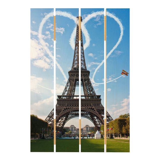 Stampa su legno - Parigi - Città Of Love - Verticale 3:2