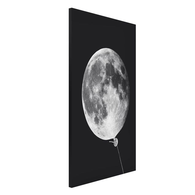 Lavagna magnetica nero Palloncino con luna