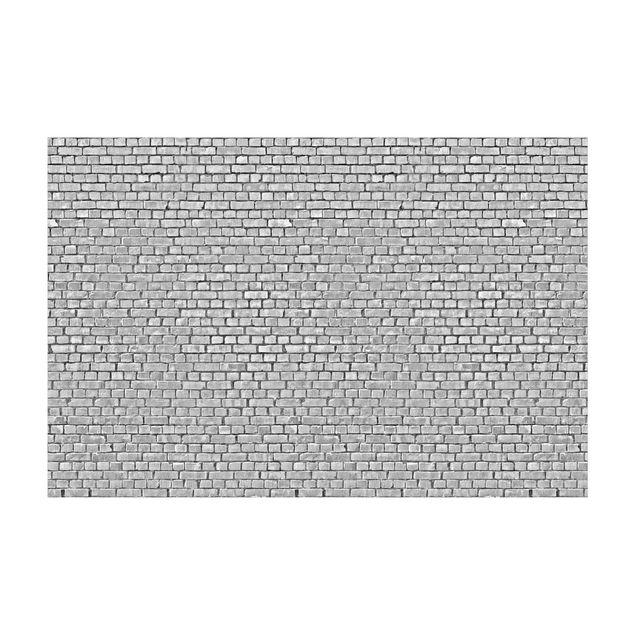 Tappeti effetto pietra Carta da parati effetto mattoni e piastrelle in bianco e nero