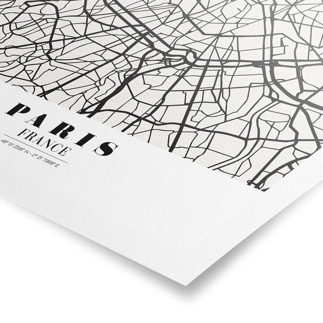 Poster - Mappa Paris - Classic - Verticale 4:3