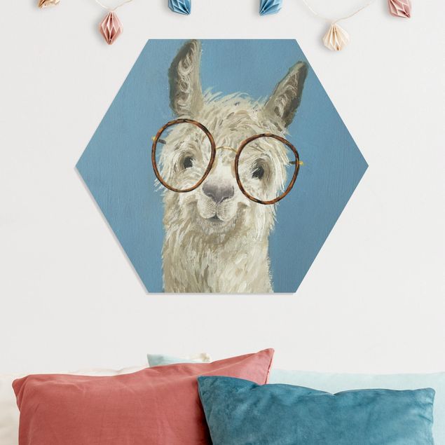 stampe animali Lama con occhiali I