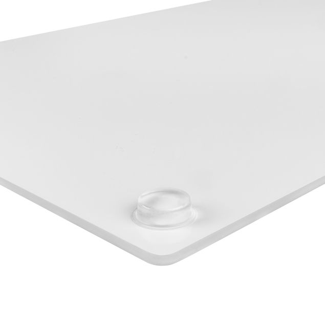 Coprifornelli in vetro - Dalia in pastello bianco e grigio talpa centrata - 52x60cm