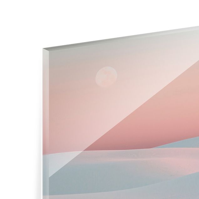 Paraschizzi in vetro - Dune al chiaro di luna - Formato orizzontale 3:2