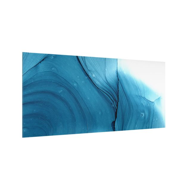 Paraschizzi in vetro - Mélange blu - Formato orizzontale 2:1