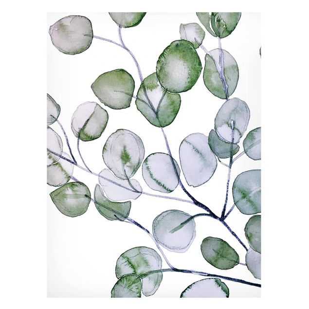 Lavagna magnetica - Ramo di eucalipto in acquerello verde