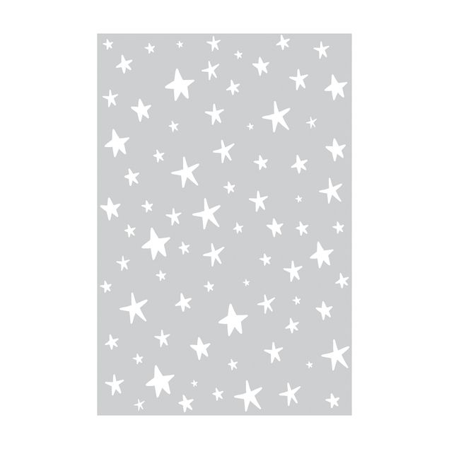 Tappeti in vinile grandi dimensioni Disegno di grandi stelle in cielo grigio