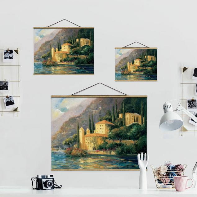 Foto su tessuto da parete con bastone - Campagna italiana - Country House - Orizzontale 3:4