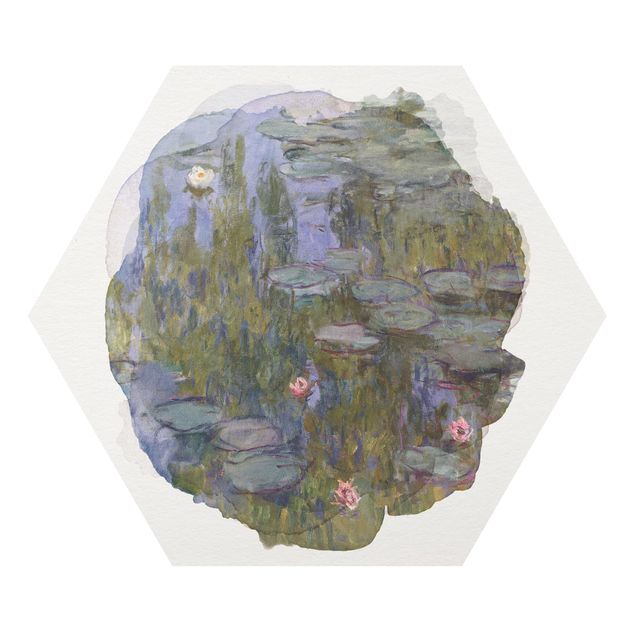 Esagono in forex - Acquerelli - Claude Monet - Ninfee (Nympheas)