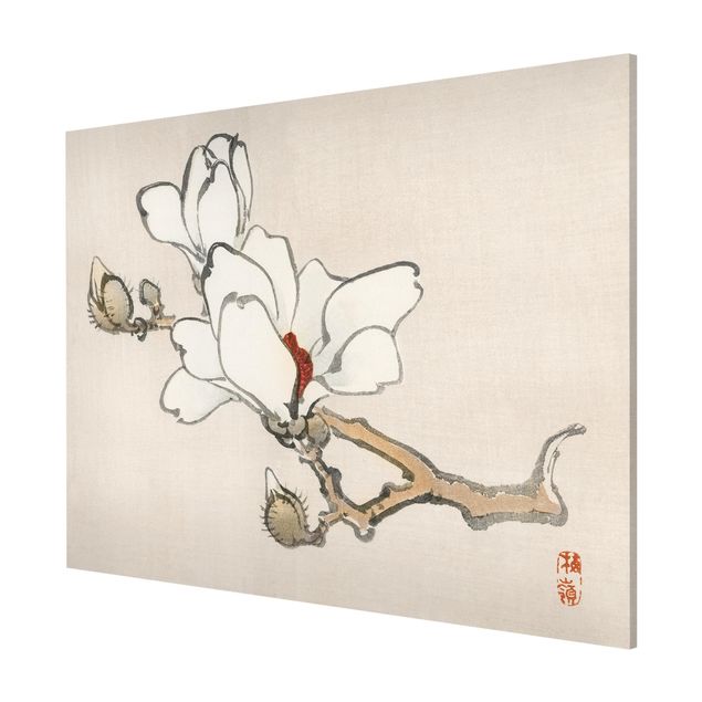 Lavagna magnetica - Asian Vintage Disegno White Magnolia - Formato orizzontale 3:4