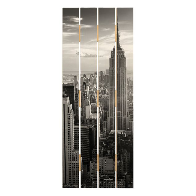 Stampa su legno - skyline di Manhattan - Verticale 5:2