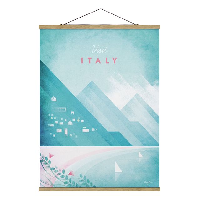 Foto su tessuto da parete con bastone - Poster di viaggio - Italia - Verticale 4:3