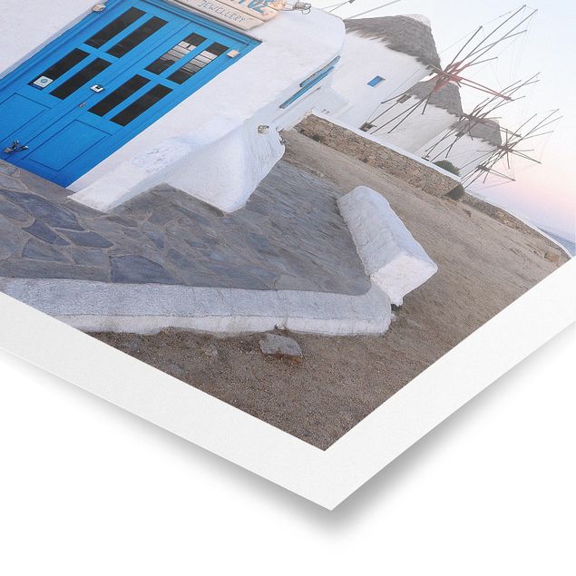 Poster - Mykonos Windmills - Quadrato 1:1