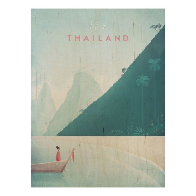 Stampa su legno - Poster Viaggio - Thailandia - Verticale 4:3