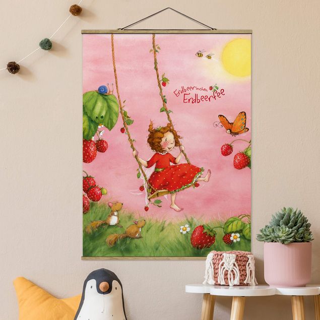 quadri con animali The Strawberry Fairy - L'altalena dell'albero
