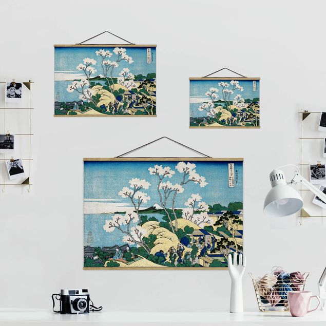 Foto su tessuto da parete con bastone - Katsushika Hokusai - La Fuji Di Gotenyama - Orizzontale 2:3