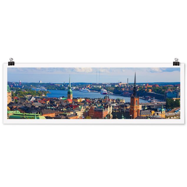 Poster - Stoccolma in Svezia - Panorama formato orizzontale