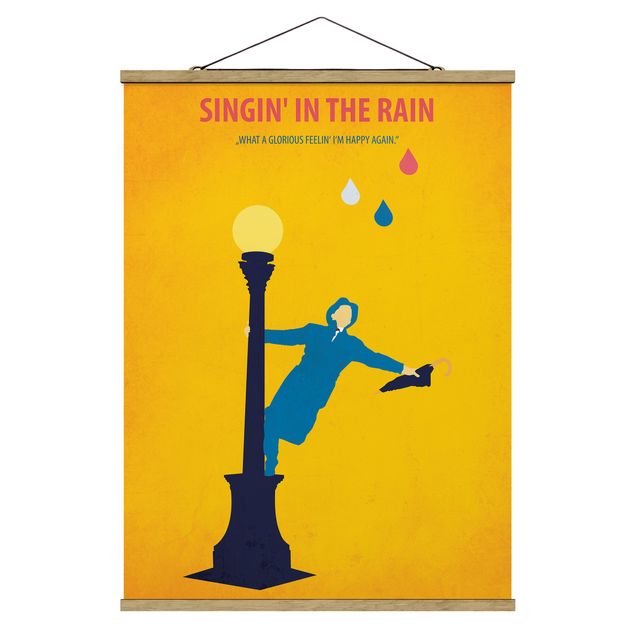 Foto su tessuto da parete con bastone - Poster di film Cantando sotto la pioggia - Verticale 4:3