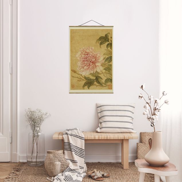 Foto su tessuto da parete con bastone - Yun Shouping - Chrysanthemum - Verticale 3:2