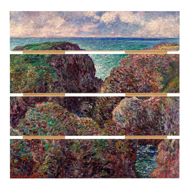 Stampa su legno - Claude Monet - Rock Group Port Goulphar - Quadrato 1:1