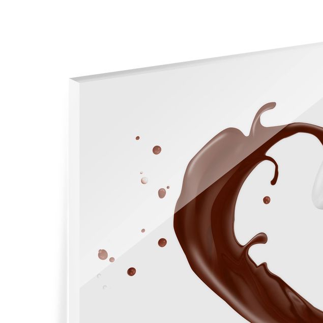 Paraschizzi in vetro - Chocolate milk Heart