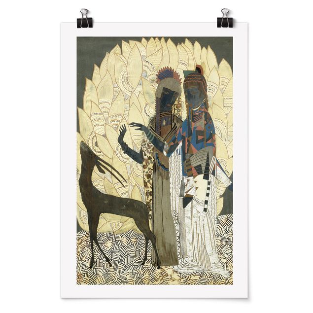 Poster - Jean Dunand - Due donne stilizzate - Verticale 3:2