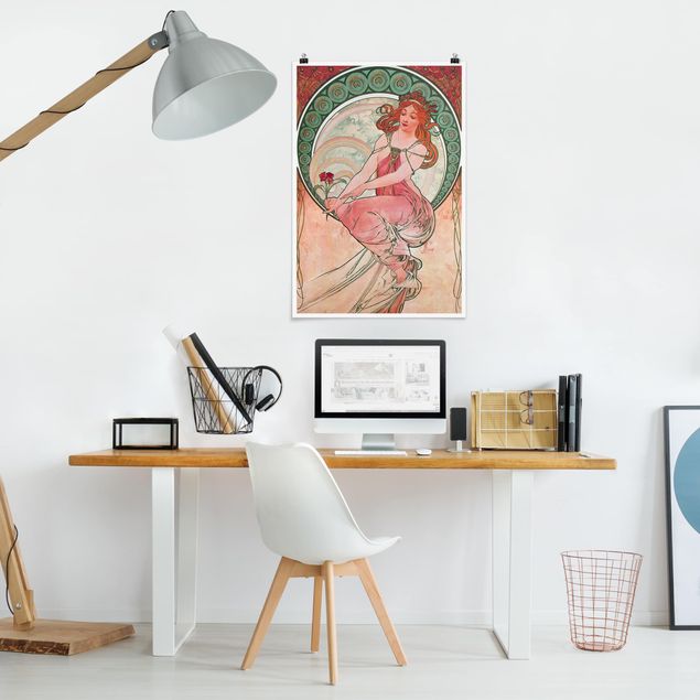 Poster - Alfons Mucha - Quattro arti - Pittura - Verticale 3:2