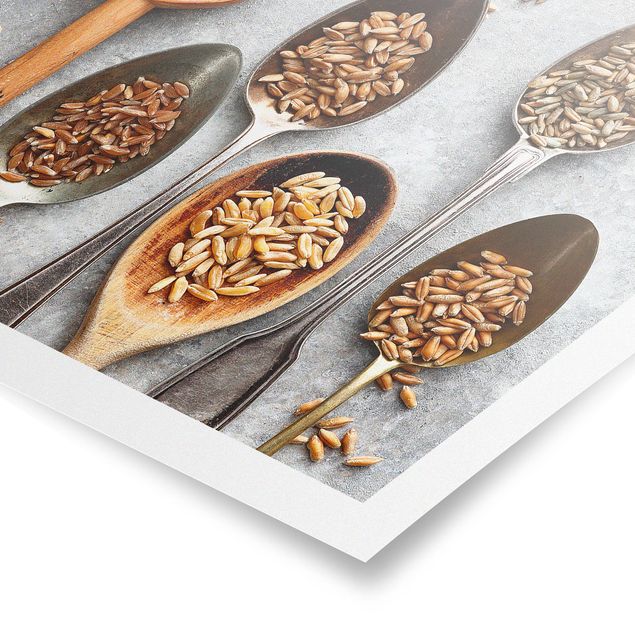 Poster - Cereal Grains Spoon - Orizzontale 3:4