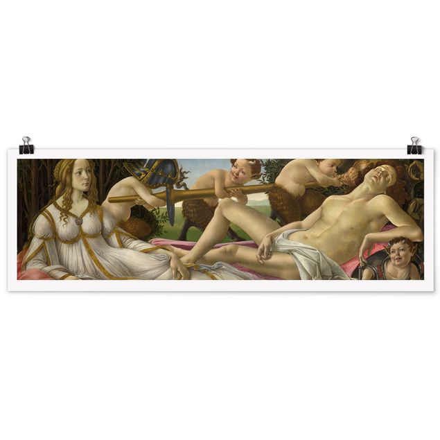 Poster - Sandro Botticelli - Venere e Marte - Panorama formato orizzontale