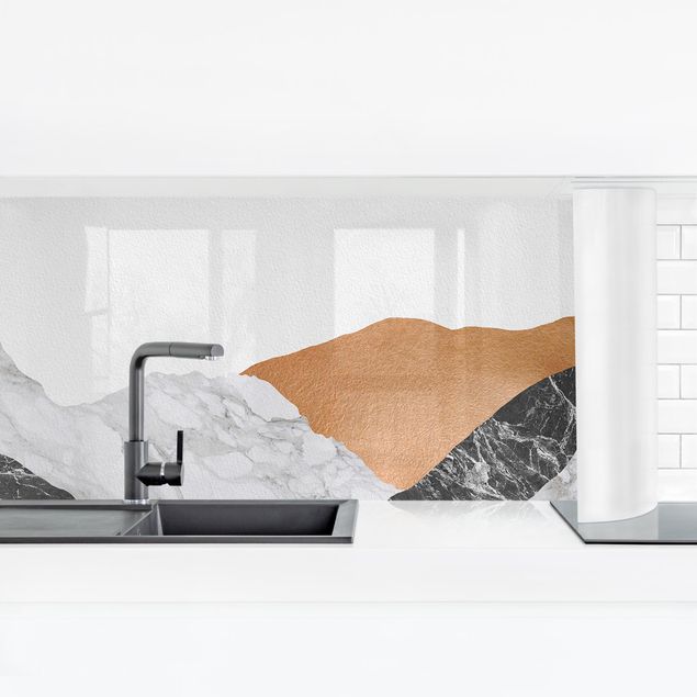 Rivestimenti cucina adesivi Paesaggio in marmo e rame
