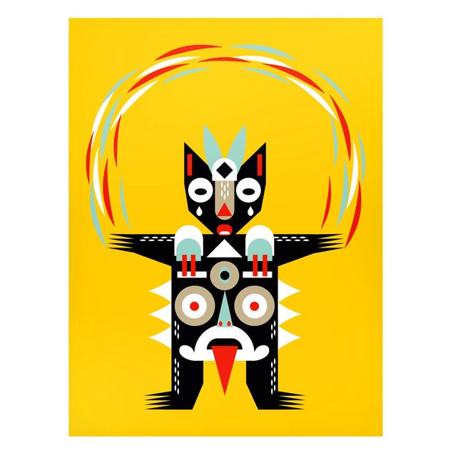 Lavagna magnetica - Collage Ethno mostro - Juggler - Formato verticale 4:3