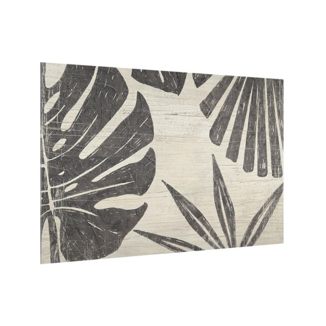 Paraschizzi in vetro - Palm Leaves Against A Light Gray