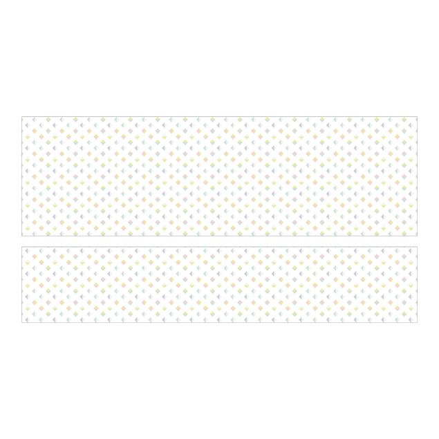Carta adesiva per mobili IKEA Malm Letto basso 140x200cm - Pastel Triangles