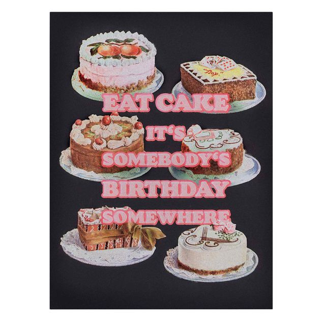Quadri su tela Mangia la torta È il compleanno