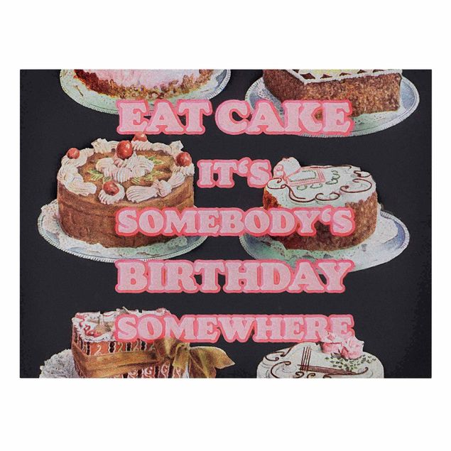 Quadri su tela Mangia la torta È il compleanno